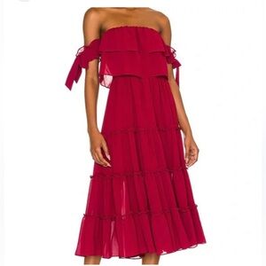 Like New Misa Los Angeles X REVOLVE Micaela Dress in red size S